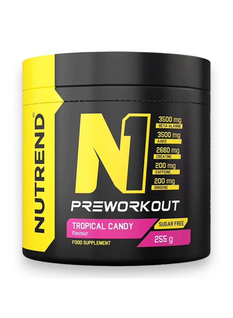 N1 Preworkout, Tropical Candy Flavour, 255g