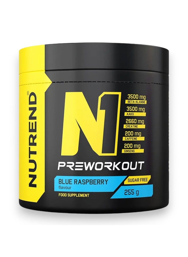 N1 Preworkout, Blue Raspberry Flavour, 255g