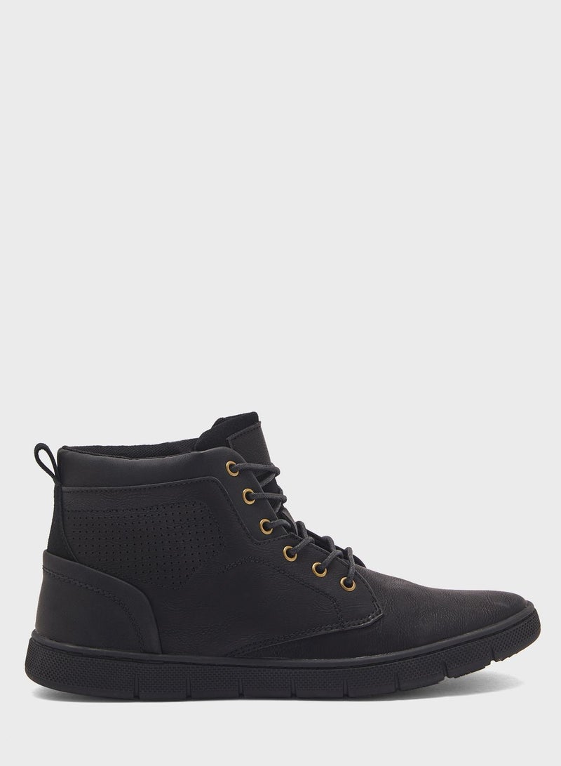 Casual Padded Boots Black