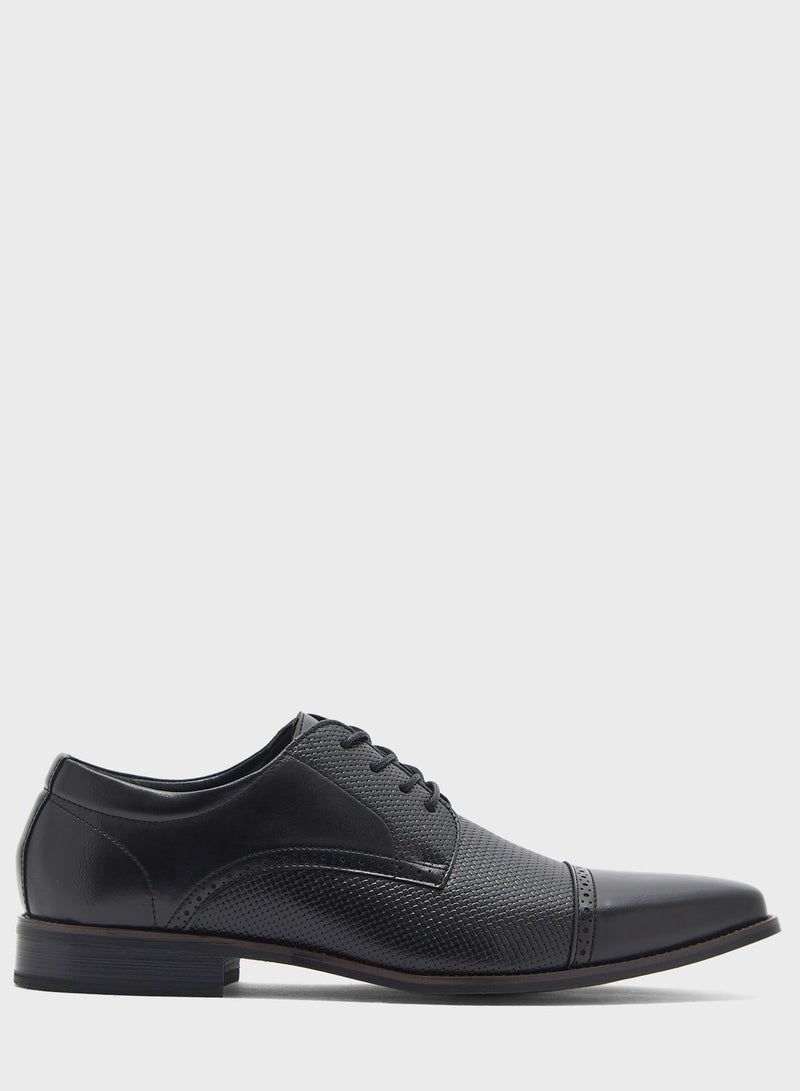 Emboss Textured Formal Lace Ups