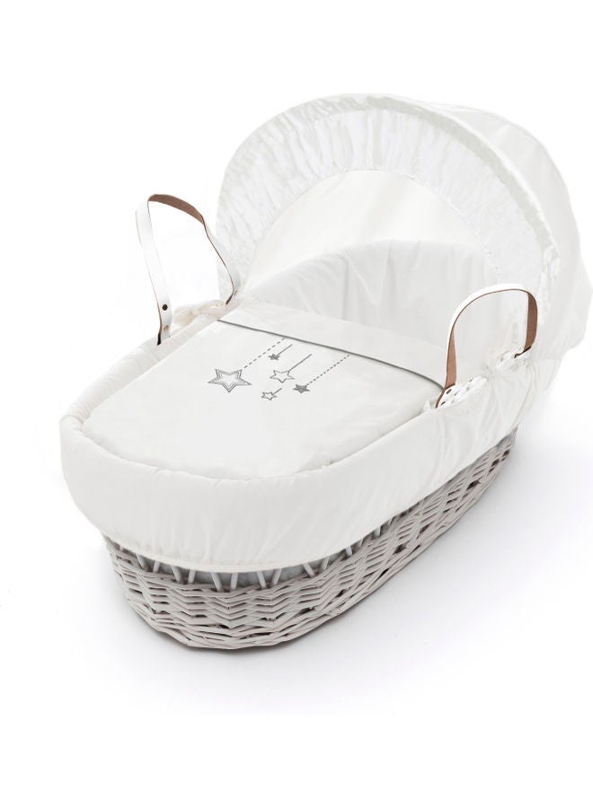 Wish Upon A Star Wicker Design Moses Basket