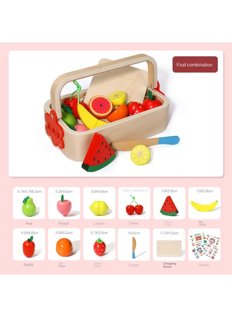 Wooden Simulation Magnetic Fruits And Vegetables Children's Toys