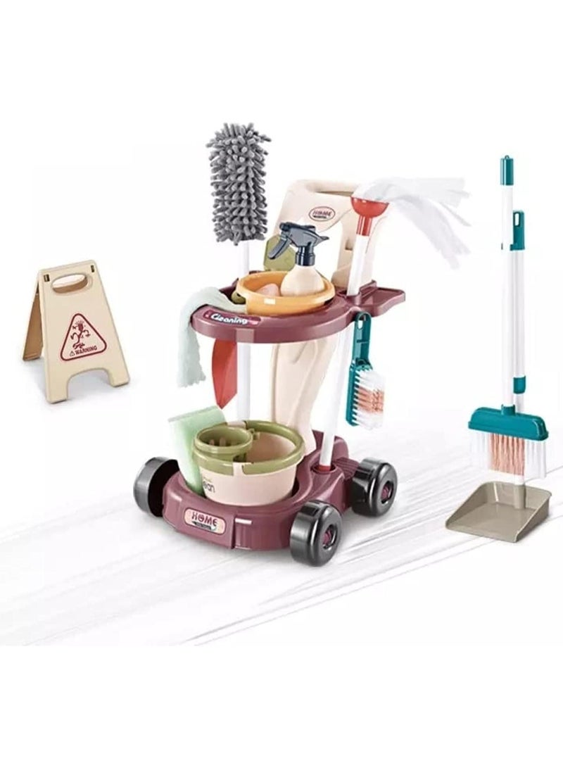 Kids Cleaning Set, Baby pretend play 20 pcs Kit - B model