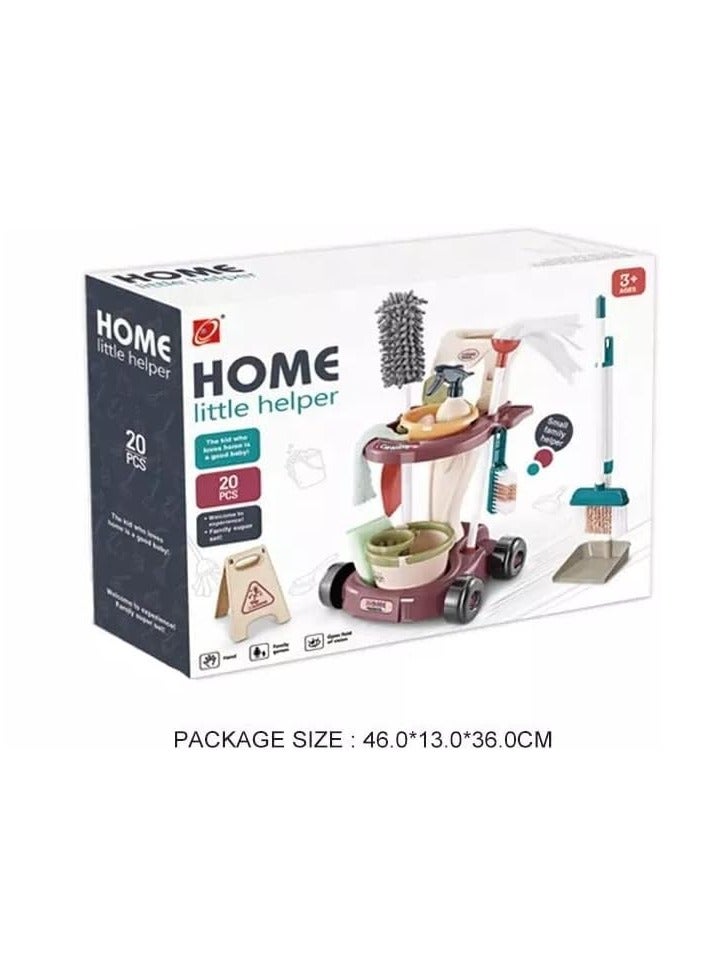 Kids Cleaning Set, Baby pretend play 20 pcs Kit - B model