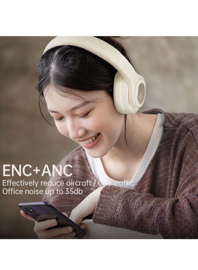 BT40NC Panoramic Sound Gaming 2.4G Dual Wireless ANC Active Noise Cancelling Over-Ear Bluetooth Headphones