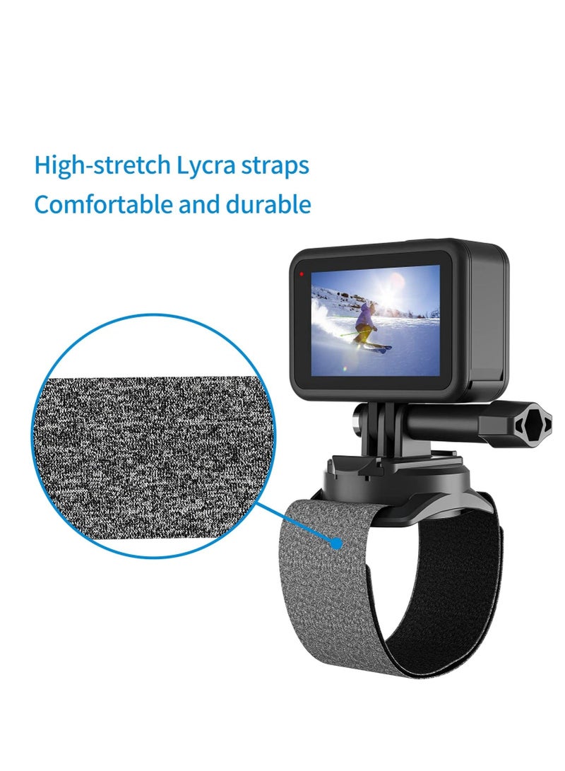 SYOSI Wrist Mount Strap 360 Rotation Arm Plam Ankle Band Holder Cycling for GoPro Max Hero 10 9 8 7 6 5 Insta360 One R X2 Go2 DJI Osmo Action 2 Camera Accessories