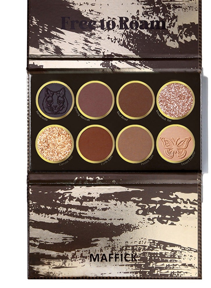 Maffick Makeup: 8-Color Eyeshadow Palette - Matte & Pearl Finish for Diversified Vibrant Looks