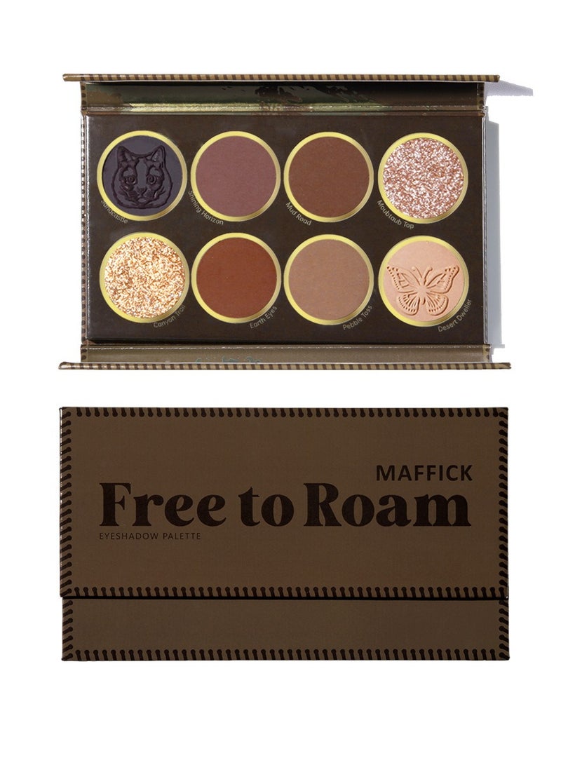 Maffick Makeup: 8-Color Eyeshadow Palette - Matte & Pearl Finish for Diversified Vibrant Looks