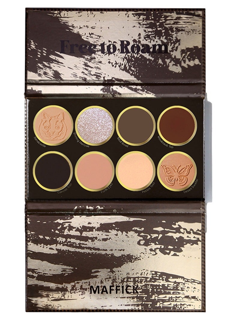 Maffick Makeup: 8-Color Eyeshadow Palette - Matte & Pearl Finish for Diversified Vibrant Looks