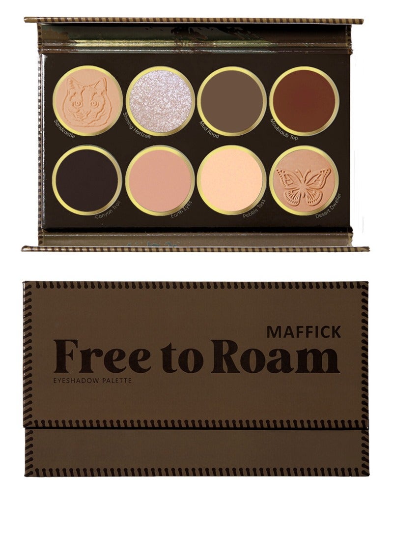 Maffick Makeup: 8-Color Eyeshadow Palette - Matte & Pearl Finish for Diversified Vibrant Looks