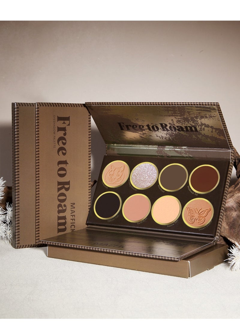 Maffick Makeup: 8-Color Eyeshadow Palette - Matte & Pearl Finish for Diversified Vibrant Looks