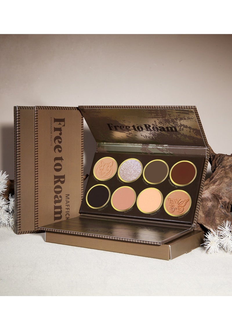 Maffick Makeup: 8-Color Eyeshadow Palette - Matte & Pearl Finish for Diversified Vibrant Looks