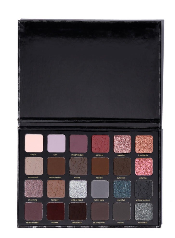 MAFFICK 24-Color Leopard Eyeshadow Palette - Color Changing Pearl Light, Matte Finish, Long-lasting Makeup