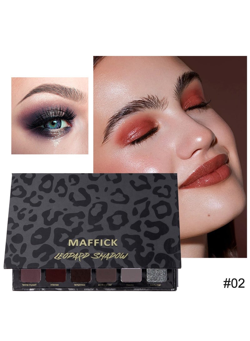MAFFICK 24-Color Leopard Eyeshadow Palette - Color Changing Pearl Light, Matte Finish, Long-lasting Makeup