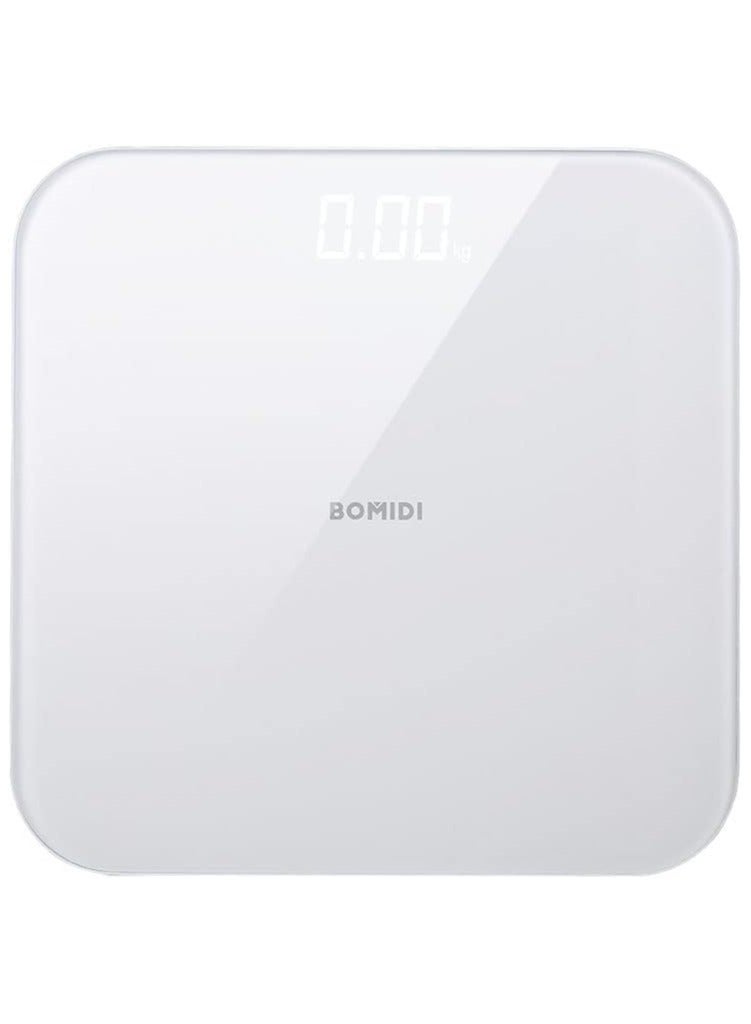 W1 Smart Body Weight Scaling LED Digital Scale With High Precision Sensor Weight Scaling Real-Time Data Intelligent Analysis Triple A Battery - White