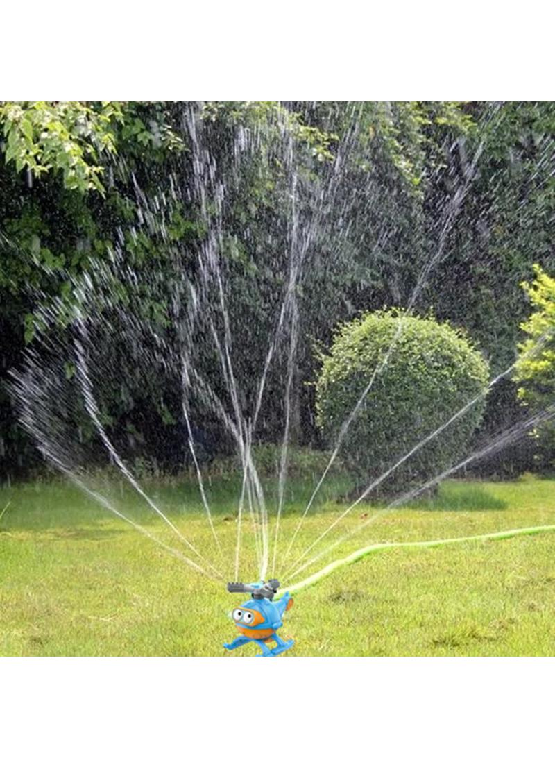 Rotating Helicopter Water Spray Toys Outdoor Sprinkler Attaches To Garden Hose With Wiggle Tubes Backyard Spinning Water Toys Splashing Fun for Summer Day Toys Kids
