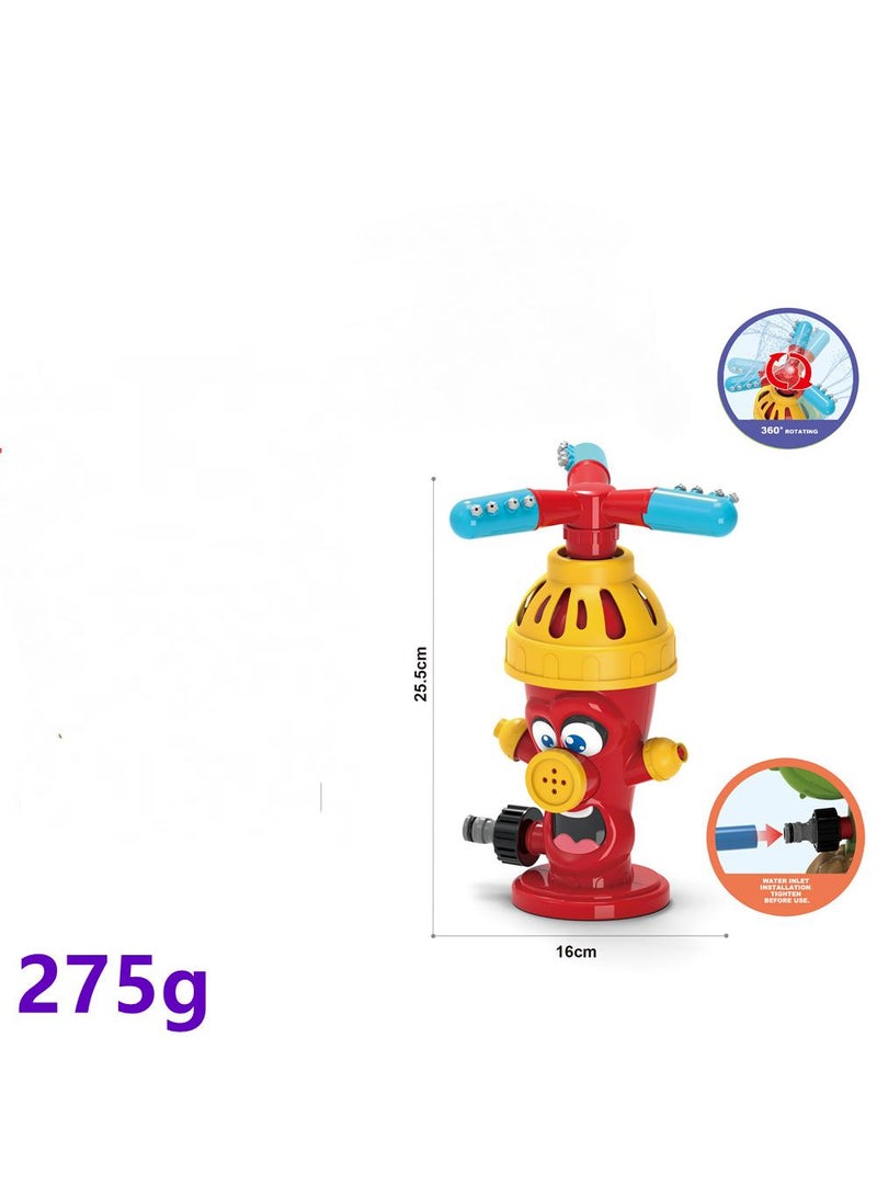 Rotating Nozzle Fire Hydrant Water Spray Toys Outdoor Sprinkler Attaches To Garden Hose Backyard Spinning Water Toys Splashing Fun for Summer Day Toys Kids Gifts