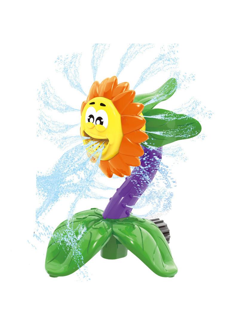 Sunflower Water Spray Toys Outdoor Sprinkler Attaches To Garden Hose Backyard Spinning Water Toys Splashing Fun for Summer Day Toys Kids Gifts