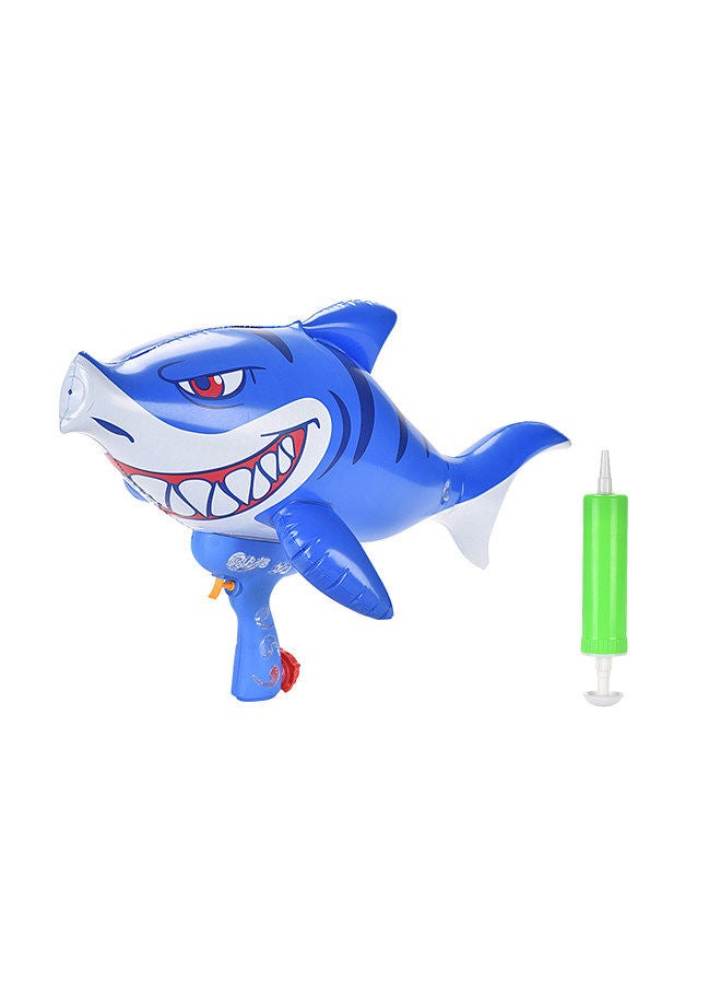 Foldable Balloon Water Gun, Large Inflatable Animal Shaped Hammer for Pool Party Blue Shark