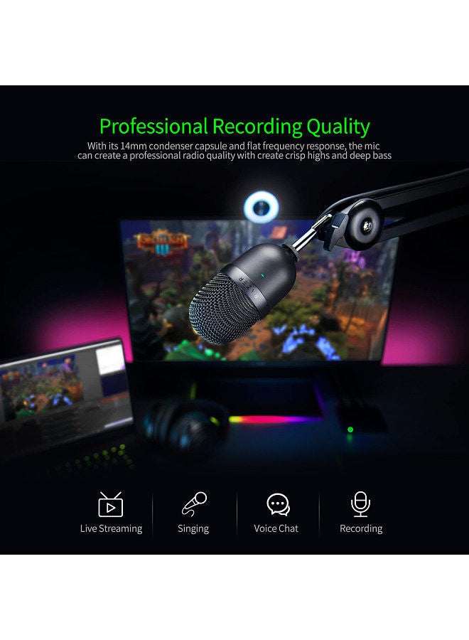 Mini USB Capacitor microphone Desktop desktop PC Karaoke game live microphone pink