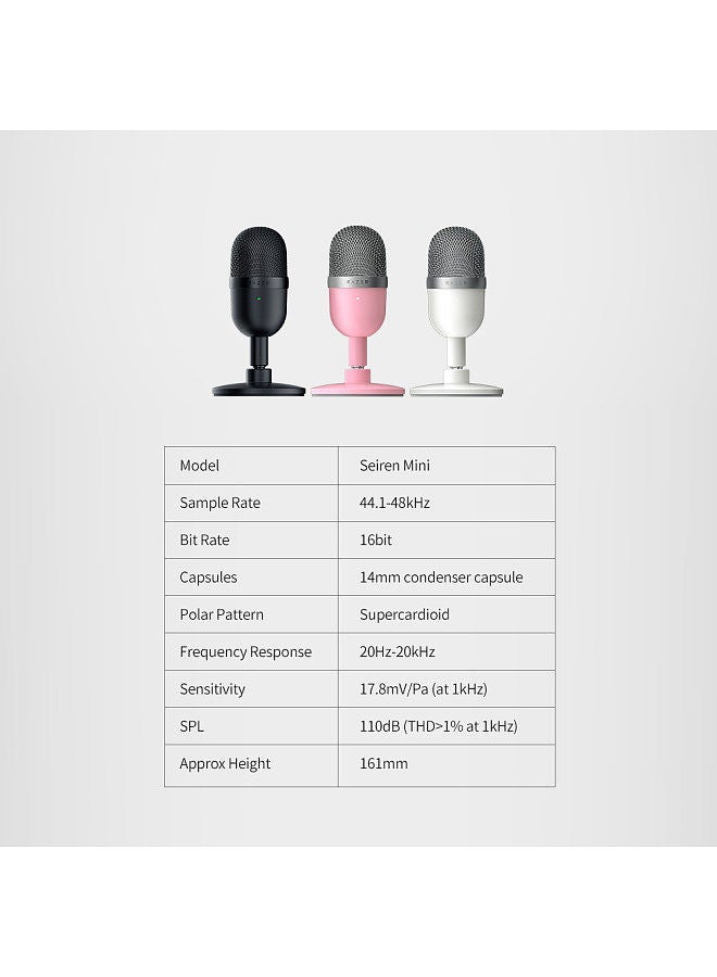 Mini USB Capacitor microphone Desktop desktop PC Karaoke game live microphone pink
