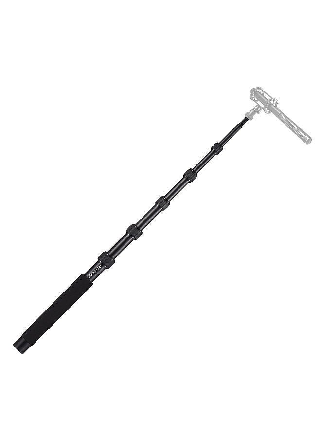 Andoer Handheld Microphone Boom Arm 6-Section Extendable Mic Arm Aluminum Alloy Boom Pole for Microphones 1/4 Inch Screw & Thread with Foam Grip Twist Locks 46cm-200cm/18.1in-78.7in Adjustable Length