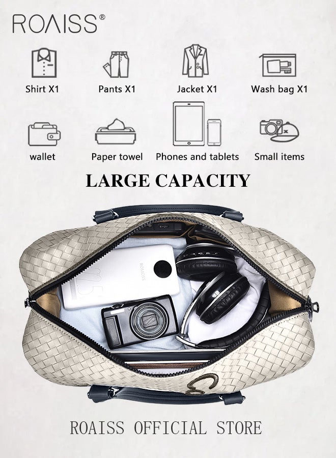 Large Capacity Travel Duffel Bag for Men and Unisex Colorblocked Sports Tote Gym Bags Short Distance Trip Luggage with Removable Hook