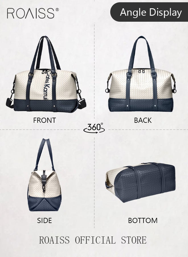 Large Capacity Travel Duffel Bag for Men and Unisex Colorblocked Sports Tote Gym Bags Short Distance Trip Luggage with Removable Hook