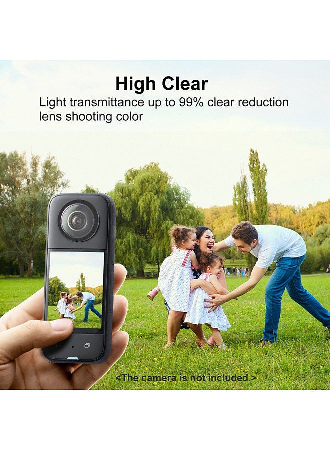 2pcs Panoramic Camera Lens Guards Lens Protective Cover Lens Protector Compatible with Insta360 X3 Camera