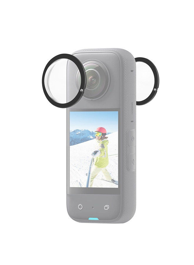 2pcs Panoramic Camera Lens Guards Lens Protective Cover Lens Protector Compatible with Insta360 X3 Camera