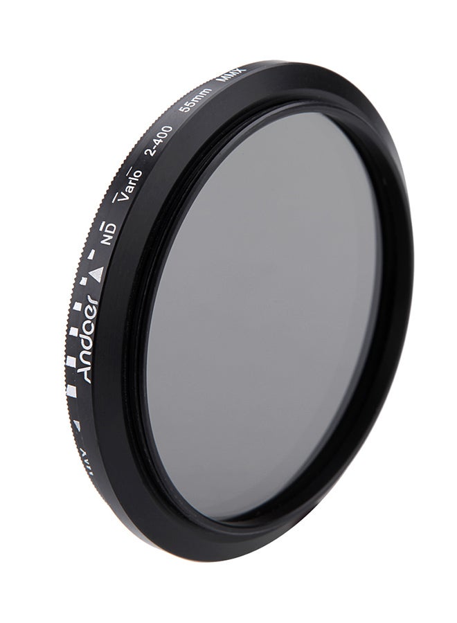 ND2 To ND400 Adjustable Variable Filter For Canon/Nikon DSLR Camera Black