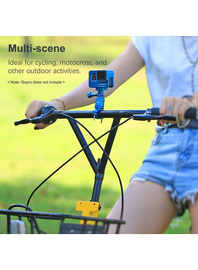 PULUZ 360 Degree Rotation Bicycle Aluminum Alloy Handlebar Adapter Mount Bicycle Rack Mount Holder