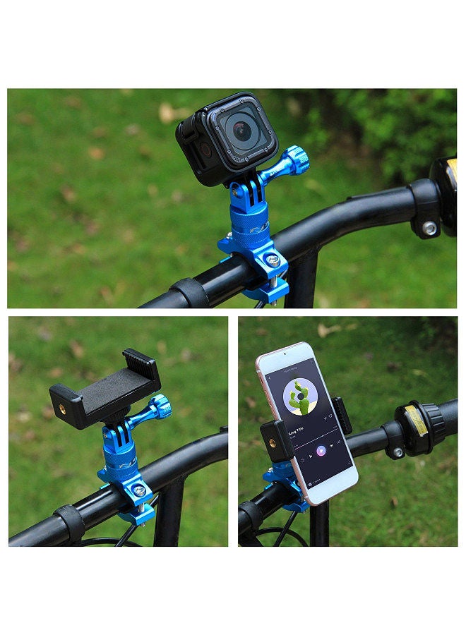 PULUZ 360 Degree Rotation Bicycle Aluminum Alloy Handlebar Adapter Mount Bicycle Rack Mount Holder