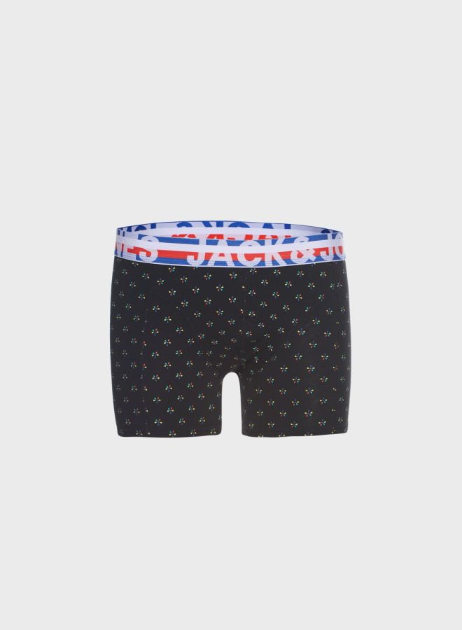 3 Pack Printed Trunks Blue/Black/Orange