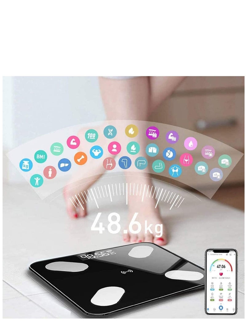 Weight Scales Smart Body Fat Body Composition Scales BMI Analyzer Bluetooth Electronic Weighing Scale, Body Composition Monitors with Smartphone App Useful Gift for Home Family