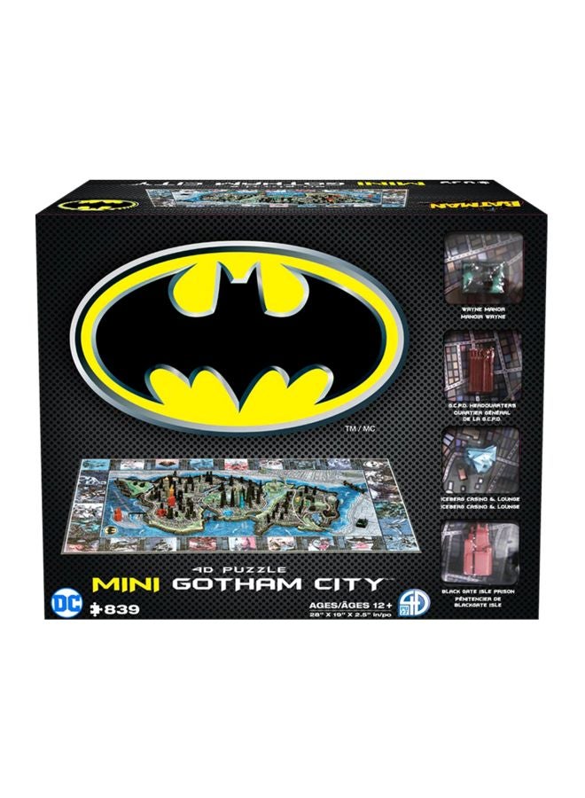 839-Piece Batman Mini Gotham City 3D Time Puzzle 52000