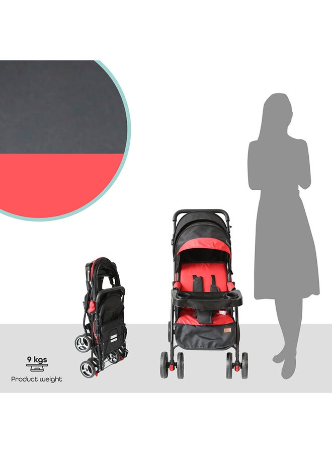 Pair Twin Stroller -  Fire Red