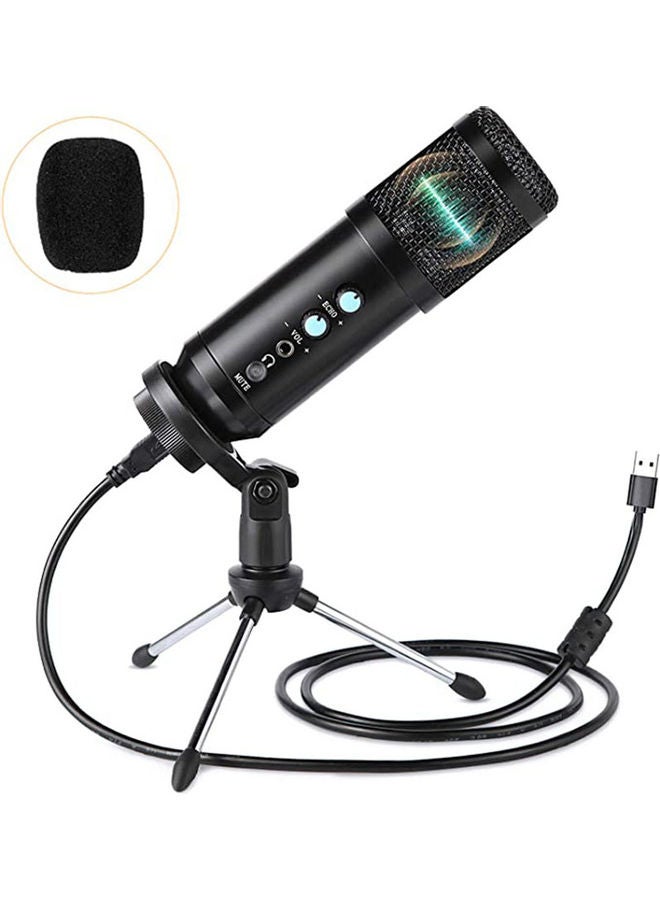 Professional USB Recording Portable Hanging Condenser Microphone Set ANY0058 Black