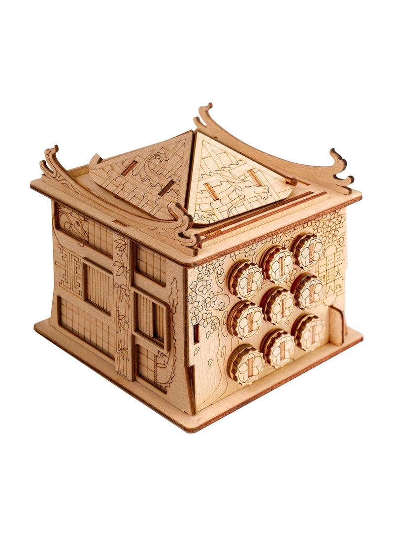 House of Dragon Wooden Secret Puzzle Box - Board Games for Family, Adults, Kids - Mystery Escape Room in a Box & Educational Brain Teasers