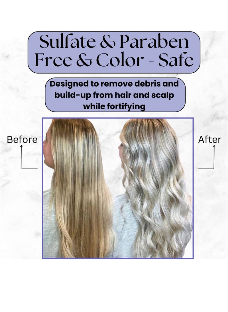 Silver Shampoo & Conditioner  - Anti-Yellow Formula for Bright - Vibrant Hair - Smooth and Silky Texture - Preserves Hair Color - Gentle Cleansing 500 nl