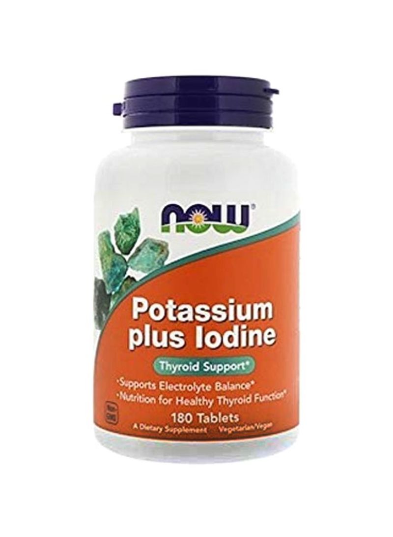 Potassium Plus Iodine Thyroid Support Dietary Supplement - 180 Tablets