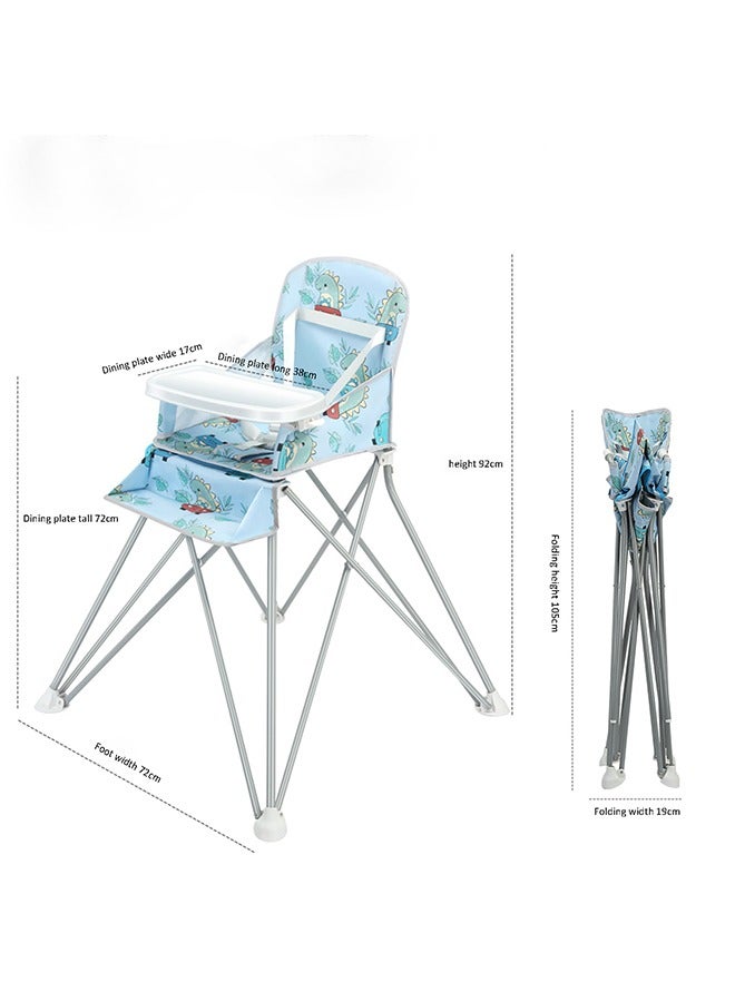 Baby Seat Portable Baby’s Dining Chair With Removable Dining Tray And Storage Bag & Straps,Foldable Children Seat Great for Camping,For Travel And Home