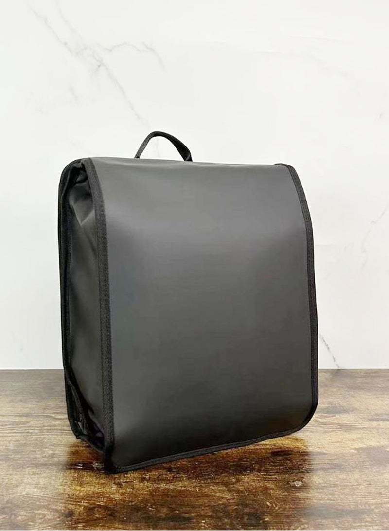 Mi Techo Unisex Back Pack Flip Retro Laptop Bag for Ladies and Gents Black