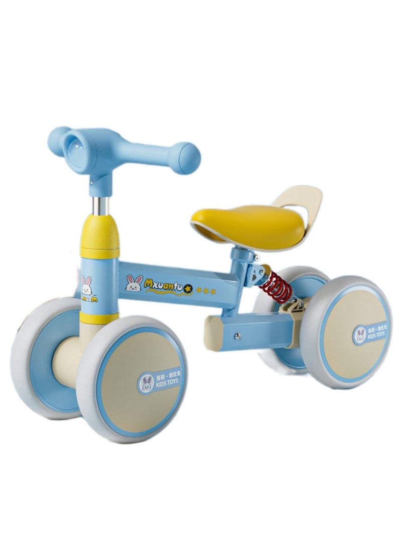 Children's Pedal-Free Balance Car, 1-3-Year-Old Baby Roller Skating, Children's Sliding, Children's Twisting Car, Blue