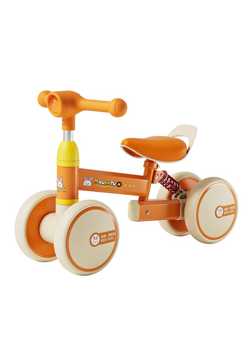 Children's Pedal-Free Balance Car, 1-3-Year-Old Baby Roller Skating, Children's Sliding, Children's Twisting Car, Orange