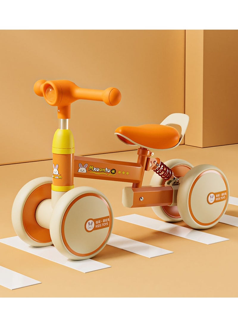 Children's Pedal-Free Balance Car, 1-3-Year-Old Baby Roller Skating, Children's Sliding, Children's Twisting Car, Orange