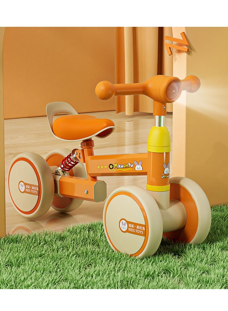 Children's Pedal-Free Balance Car, 1-3-Year-Old Baby Roller Skating, Children's Sliding, Children's Twisting Car, Orange