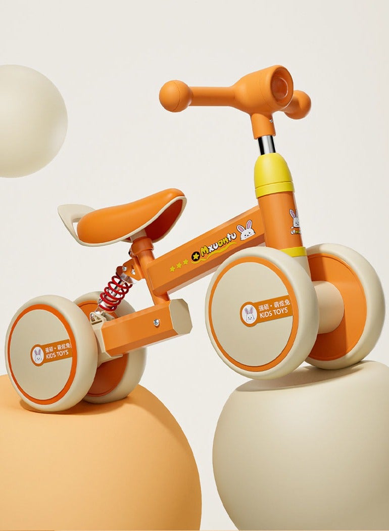 Children's Pedal-Free Balance Car, 1-3-Year-Old Baby Roller Skating, Children's Sliding, Children's Twisting Car, Orange