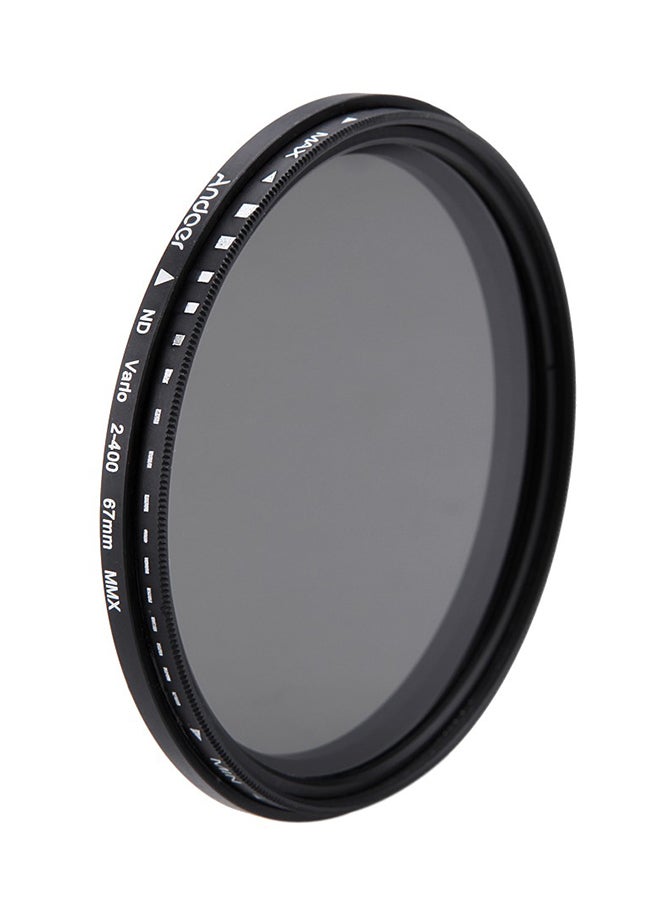Neutral Density Adjustable ND2 To ND400 Variable Filter Black/Clear