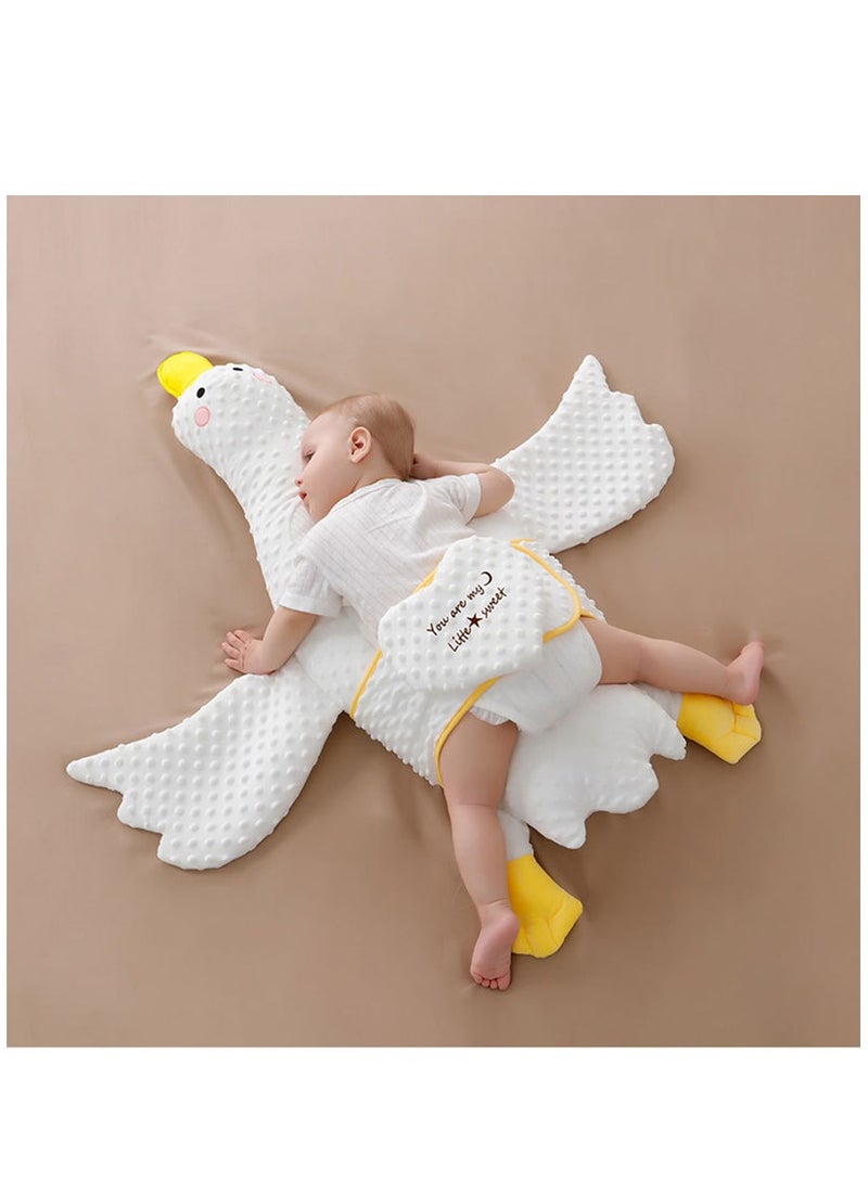Baby Pillow for Newborn White Goose Plushies Toy Pillow, 95cm Toddler Nursery Pillow, Infant Soothing Pillow, Goose Stuffed Pillow, Toddler Exhaust Pillow - Photo Prop Shower Gift